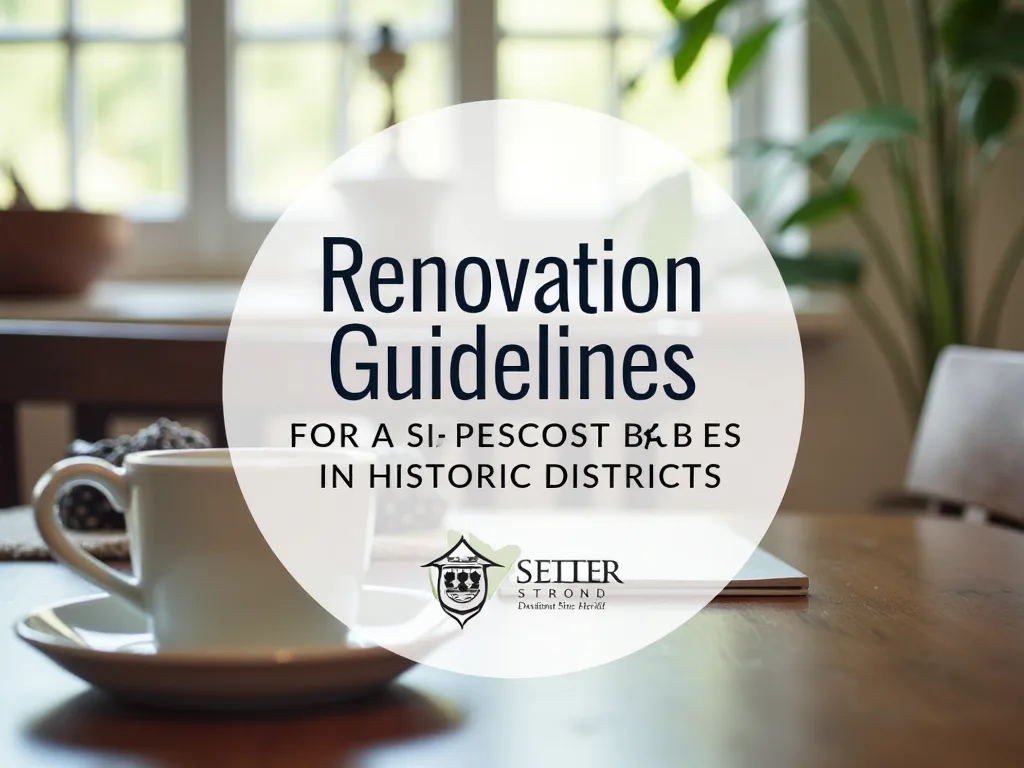 Renovation Guidelines for Sellers in Historic Districts: Preserving the Charm